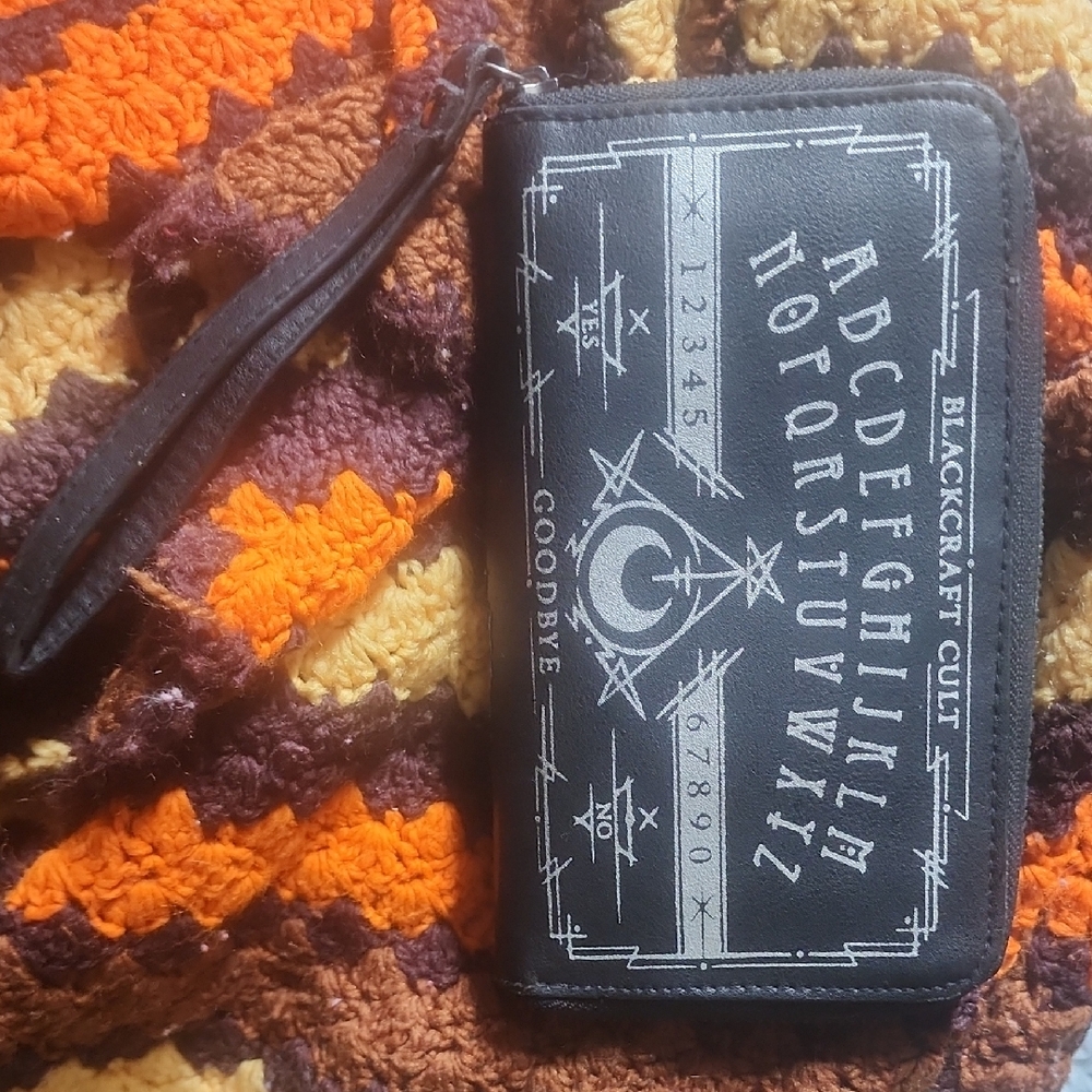 Blackcraft Cult Black and White Ouija Wallet